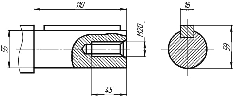 Ч2-63-125 выходной вал цилиндрический с внутренней резьбой.jpg